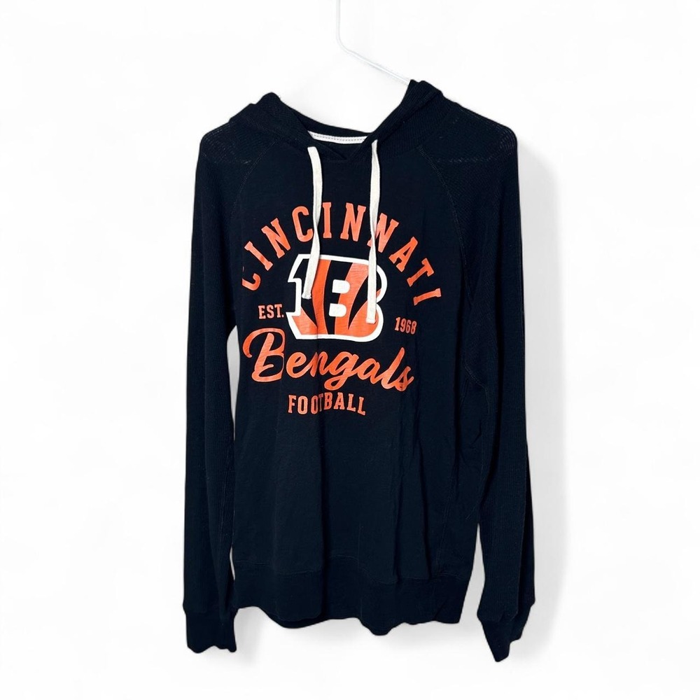 NFL Cincinnati Bengals Hoodie Sweatshirt Women's Medium Black Bengals